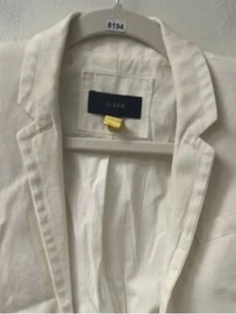 J.Crew White Linen Summer Blazer: 100% Linen Single-Button Notch-Lapel, Lined, 2